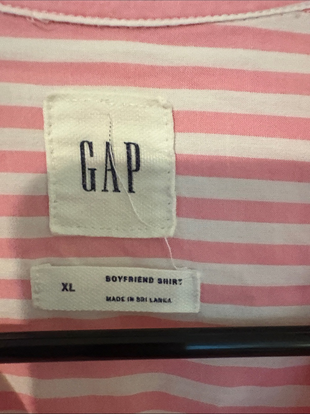 GAP Pink and White Striped Button-Down Shirt - Picture 2 of 3